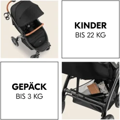 hauck Uptown Black Melange Black*Kinder Buggys