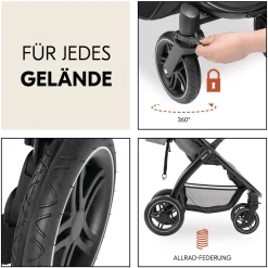 hauck Uptown Black Melange Grey*Kinder Buggys