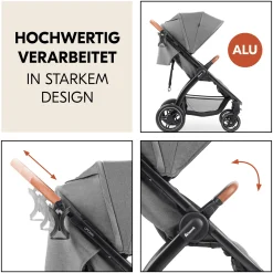 hauck Uptown Black Melange Grey*Kinder Buggys