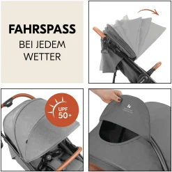 hauck Uptown Black Melange Grey*Kinder Buggys