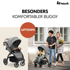 hauck Uptown Black Melange Grey*Kinder Buggys