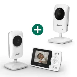 Alecto baby Video-Babyphone BO64 und Zusatzkamera DVM-64C* Babyphone