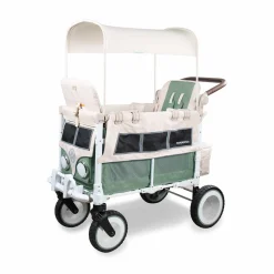WONDERFOLD VW2 Volkswagen Kinderwagen Sage Green*Kinder Zwillingswagen & Geschwisterwagen