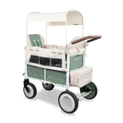 WONDERFOLD VW2 Volkswagen Kinderwagen Sage Green*Kinder Zwillingswagen & Geschwisterwagen