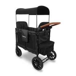 WONDERFOLD W2 Luxe Double Volcano Black*Kinder Zwillingswagen & Geschwisterwagen