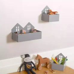 Roommate Wandregal & Box Haus Grau* Deko & Accessoires