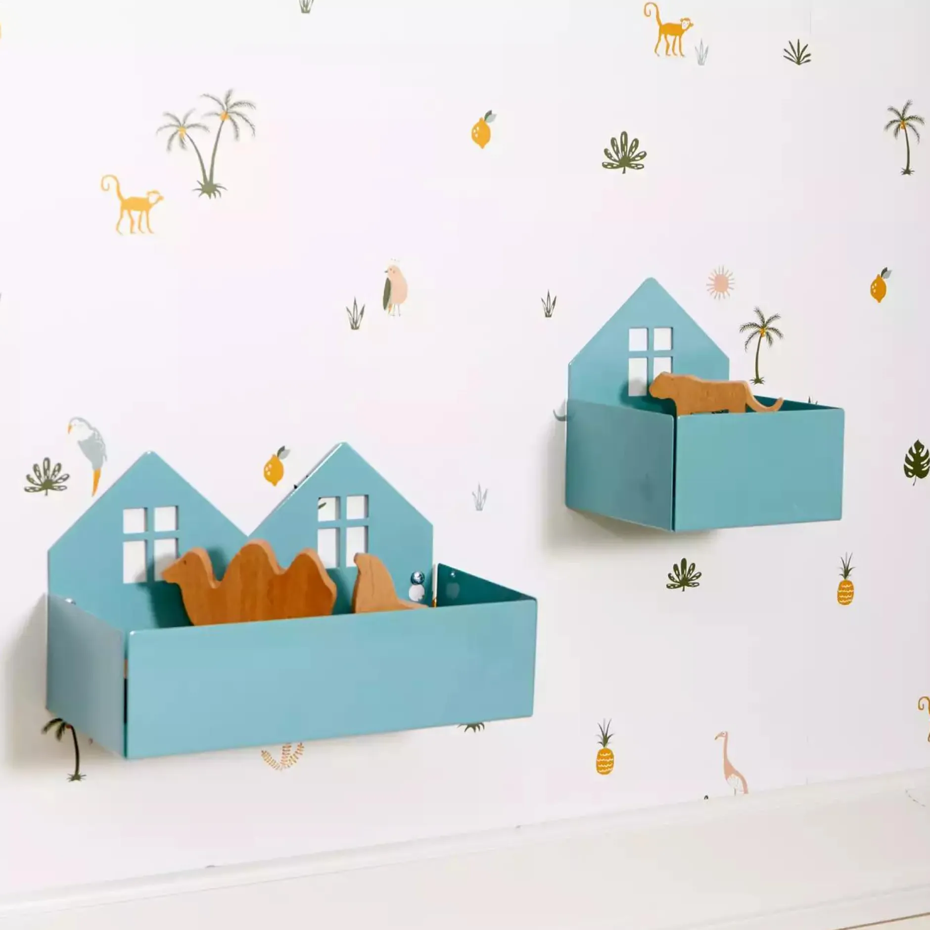 Roommate Wandregal & Box Haus Pastellblau* Deko & Accessoires