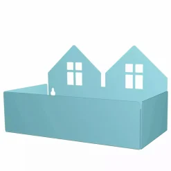 Roommate Wandregal & Box Häuser Pastellblau* Deko & Accessoires