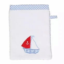 Hansekind Waschhandschuh Frottee Segelboot* Badetextilien|Badetextilien