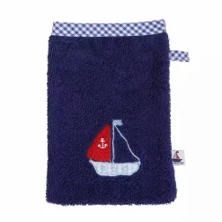 Hansekind Waschhandschuh Frottee Segelboot* Badetextilien|Badetextilien