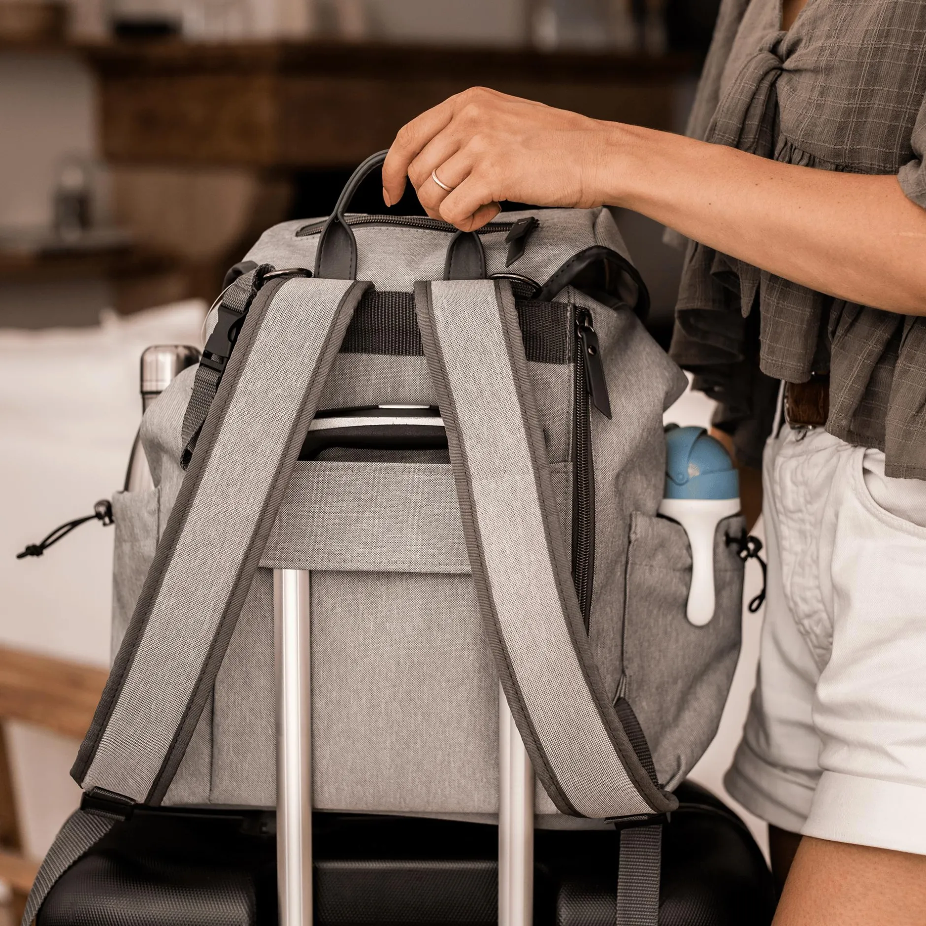Bu00c8ABA Wickelrucksack Vancouver Heather Grey* Wickelrucksäcke
