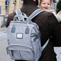 Bu00c8ABA Wickeltasche Wellington Heather Grey* Wickelrucksäcke|Wickeltaschen