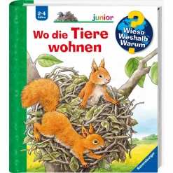 Ravensburger WWW junior: Wo die Tiere wohnen*Kinder Kinderbücher|Spielzeug Ab 2 Jahre