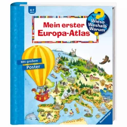 Ravensburger WWW Mein erster Europa-Atlas*Kinder Kinderbücher|Spielzeug Ab 4 Jahren