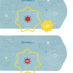badabulle XXL Badematte mit Thermometer* Badethermometer|Badewannen