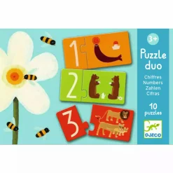 DJECO Zahlen Puzzle Duo*Kinder Lernspielzeug|Spielzeug Ab 3 Jahren