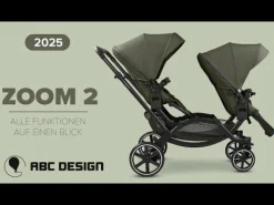 ABC DESIGN Zoom 2 Coal*Kinder Zwillingswagen & Geschwisterwagen