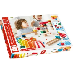 Hape Zweispurige Murmelbahn mit Domino*Kinder Holzspielzeug