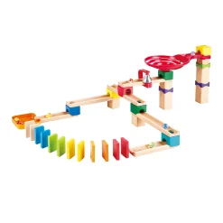 Hape Zweispurige Murmelbahn mit Domino*Kinder Holzspielzeug