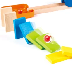 Hape Zweispurige Murmelbahn mit Domino*Kinder Holzspielzeug